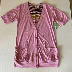 Becca Button Front Swim Coverup Size Medium